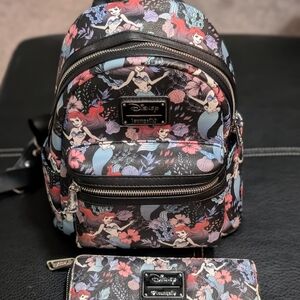NWOT Disney Loungefly Ariel Backpack purse
